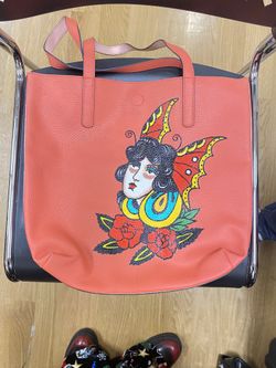 Butterfly Girl Tattoo Purse Hand painted 