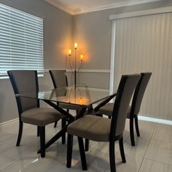 Dining room table and chairs