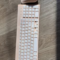 Pink Wireless Keyboard And Mouse 