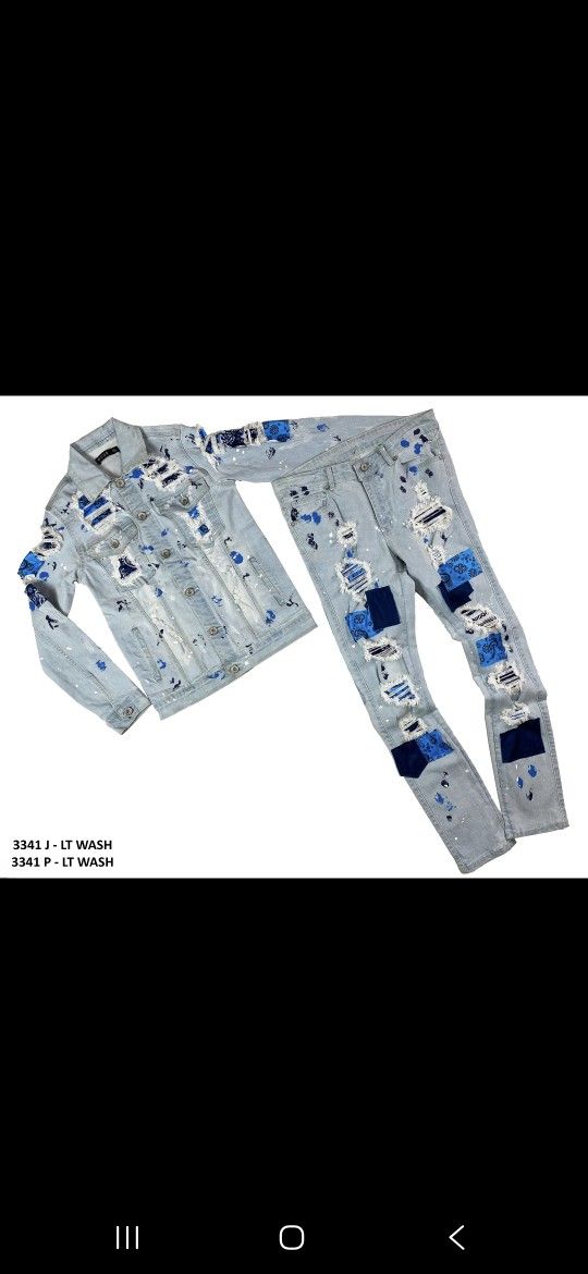New Men's Denim Jacket Set M To 2xl