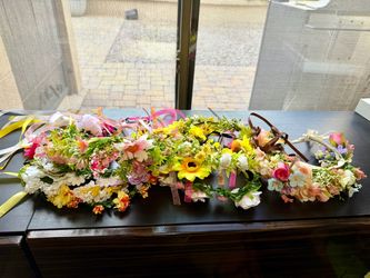 Floral Crown Headbands - 12 count
