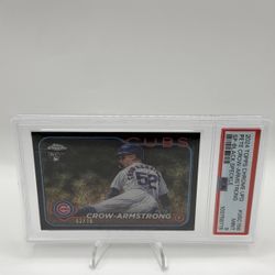 2024 Topps Chrome Black Speckle Refractor /10 Pete Crow-Armstrong