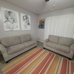 Sofa & Love Seat. Side Table Bar Stools