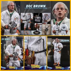 1/6 Hot Toys Doc Brown Regular Ver BTTF MMS609 Back To The Future Figure