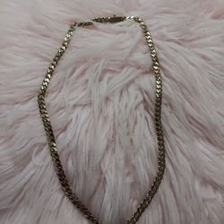 New Cuban Chain Necklace 14 Kt Gold Plated Over Stainless Steel 