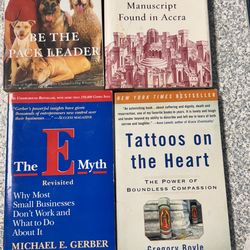 Various Books / Be the pack leader  The e-myth revisited  Tattoos on the heart Manuscript found in acra