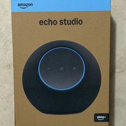 New Amazon Echo Studio (newest model), compact design, immersive spatial audio and Dolby Atmos, with Alexa+ Early Access, Graphite