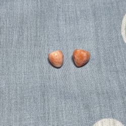 Baby face Coral strawberry shape charms one pair