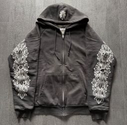 chrome hearts vintage floral zip up