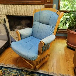 Denim Rocker/Glider Chair