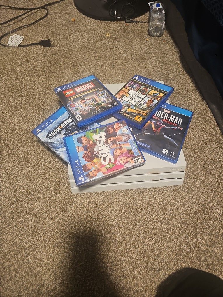 Ps4 Pro With 5 Games