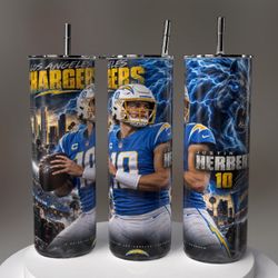 Justin Herbert LA Chargers Skinny Tumbler