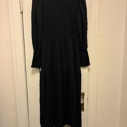 Black Midi Dress - Size M