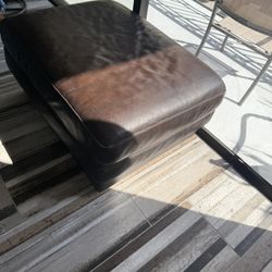 Leather Ottoman 