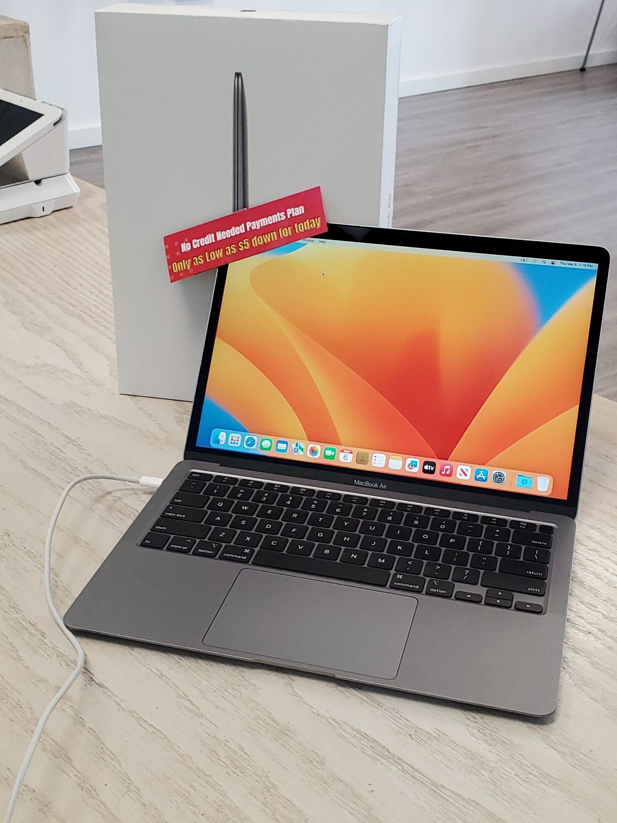 Apple MacBook Air 13.3" Laptop – M1 Chip  - $5 Down to take it home with 90 days warranty 