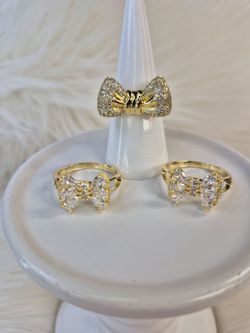 Beautiful bow 🎀 Ring 14K Gold Laminated Hypoallergenic Waterproof Non Tarnish Excellent Quality Jewelry