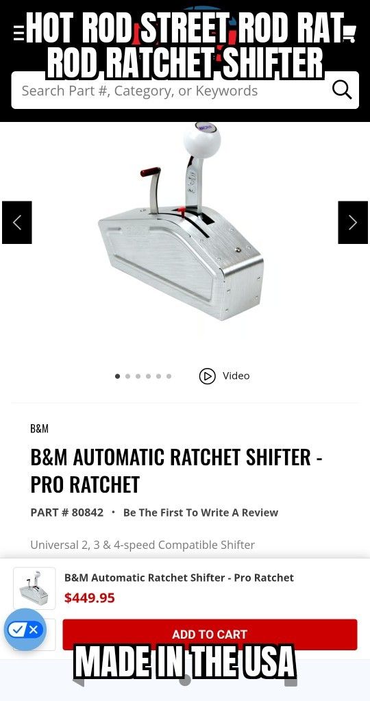 Hot Rod / Street Rod / Rat Rod B&M Shifter