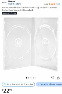 DVD Cases Clear Sleeve, 25 Pieces Pack