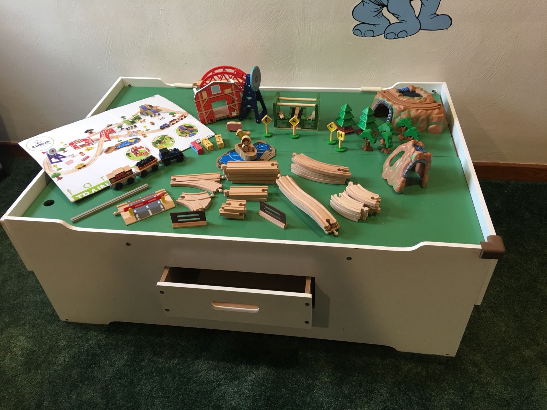 Melissa and Doug play table and train Gently used condition