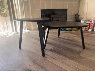 Set of 2 Black Nesting Coffee Tables