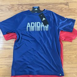 NWT Adidas boys athletic Tee 2 pack Size L 14/16