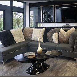 Modern sectional sofa sale- limited supply- zero interest Finance available- shop now pay later.