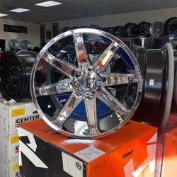 22x12 CHROME HARDROCK WHEELS/RIMS (5x150)