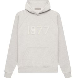 New Essentials Fear Of God Hoodie Sweatshirt 1977 Light Oatmeal 60314 Size XL