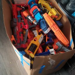 HUGE Box Of Nerf Guns