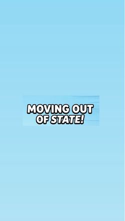 Moving out of state sale