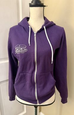 Purple Zip Hoodie Sweatshirt S Roller Derby Rose City Rollers Wheels of Justice