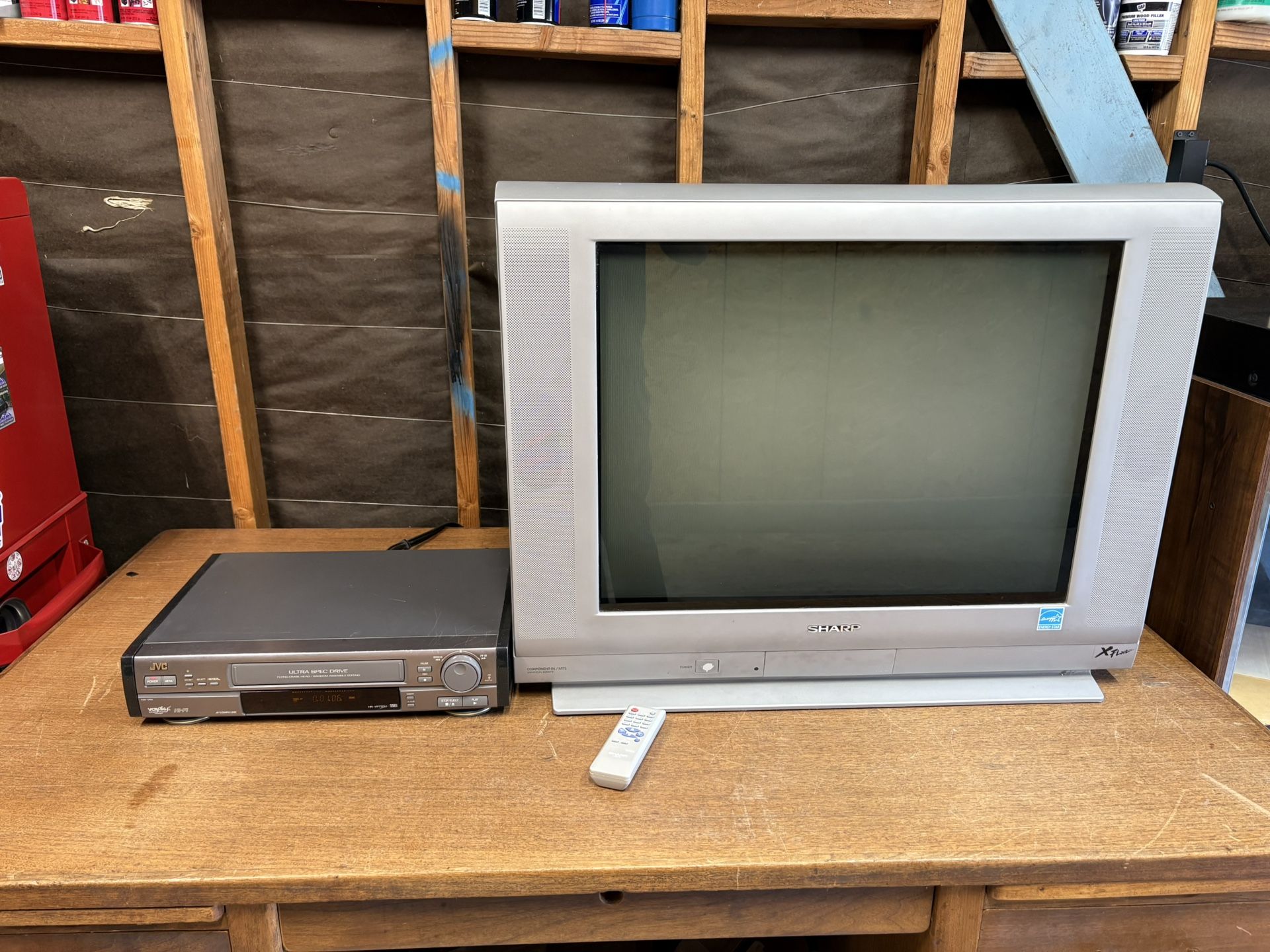 Sharp 27” CRT Tv And VCR 
