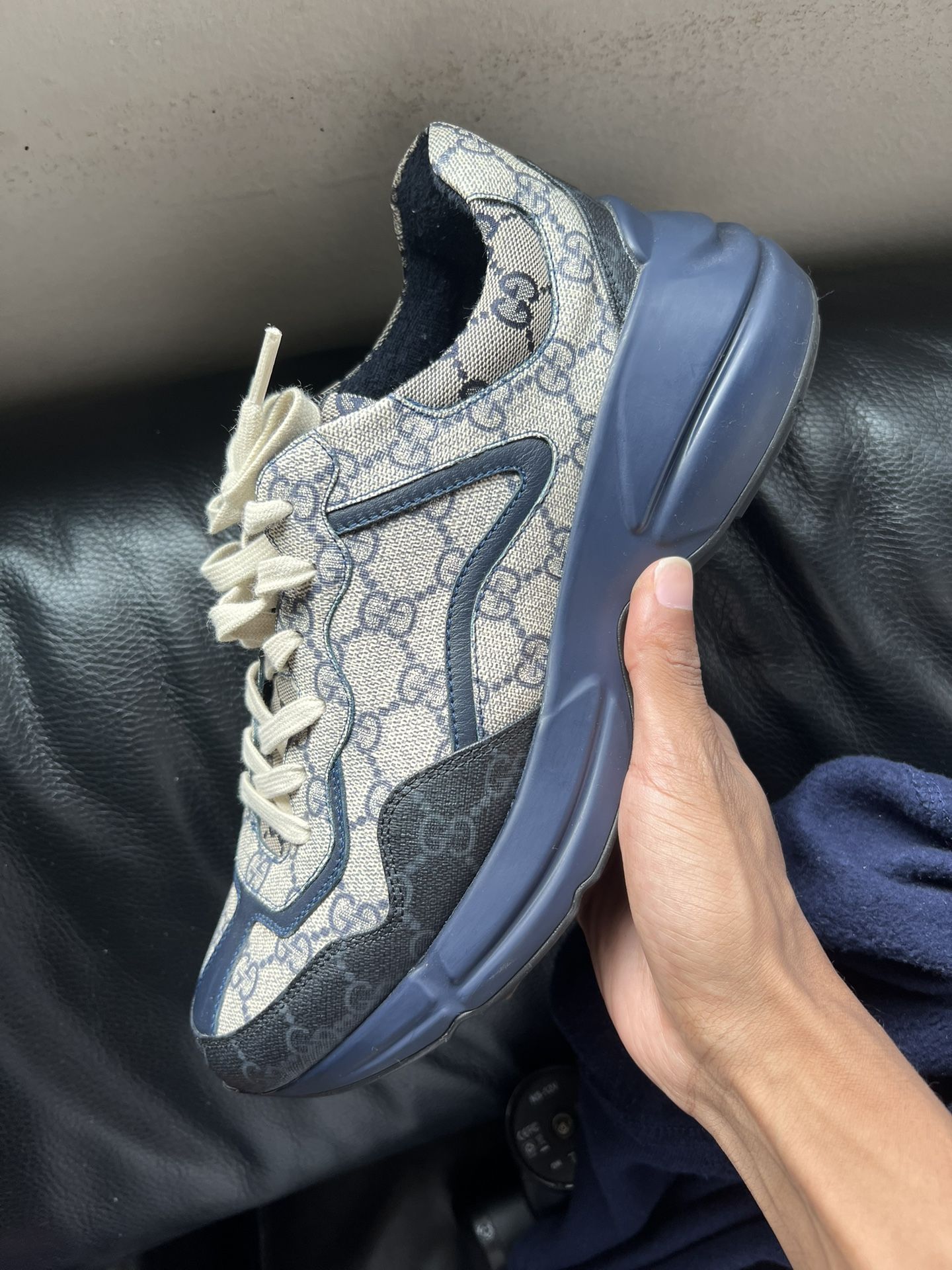 gucci rhyton blue/beige size 41