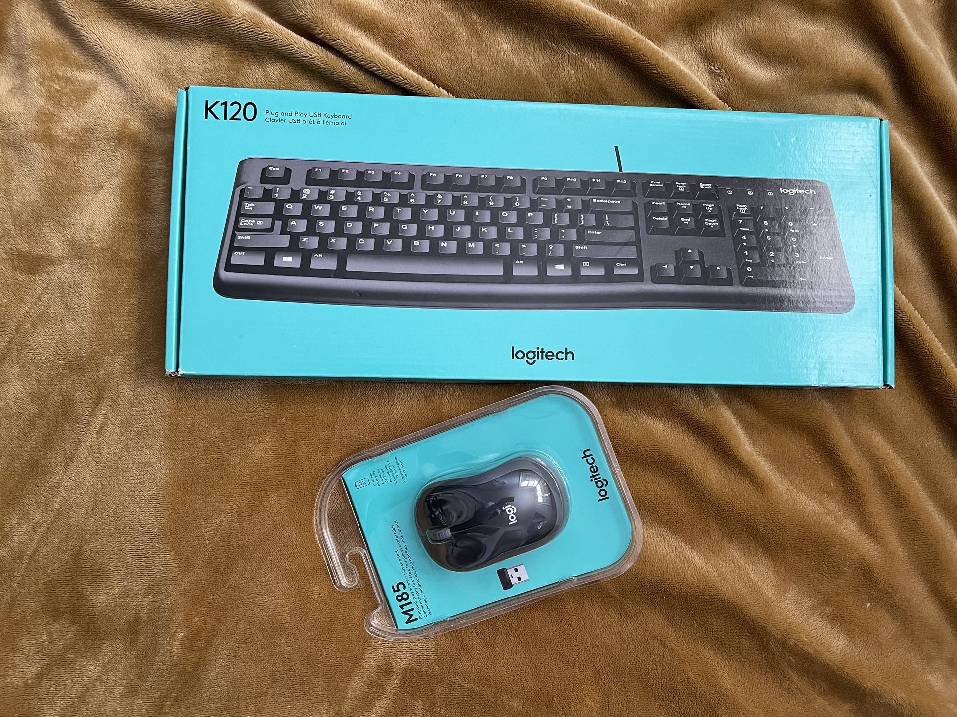 New Logitech Wireless Mouse And Wire Keyboard