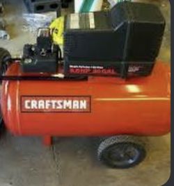 craftsman 5.5 hp 30 gallon air compressor. 130 psi for Sale in