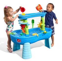 Step 2 Double Showers Splash Water Table New, Open Box, Minor Stress Mark on Plastic from Open Box as Shown