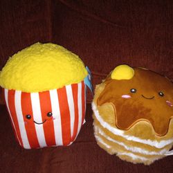 Foodie Friends Plush Toys - Popcorn & Pancakes