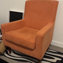 Comfy Accent Orange Loveseat Sofa Chair