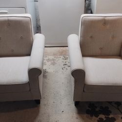 Great Pair Of Chairs With Minor Cat Scratches 