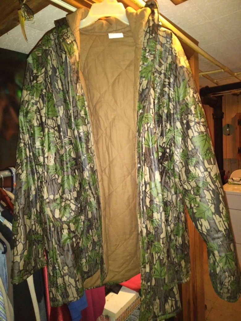 Mens Trebark Camo Rain Coat