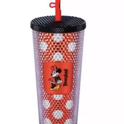 NIB New! Disneyland Starbucks Minnie Mouse Polka Dots Red & White Tumbler 2024