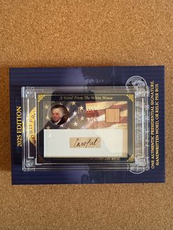John Adams Authentic Handwritten Word & White House Relic Card /24
