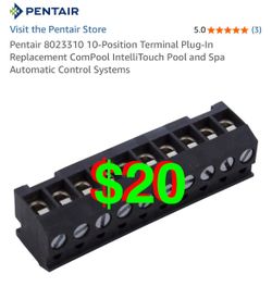 Pentair (contact info removed) 10-Position Terminal Plug-In Replacement ComPool IntelliTouch Pool and Spa Automatic Control Systems