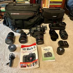 Canon EOS 5D Mark III 22.3 MP Camera W/ Lenses and Misc.