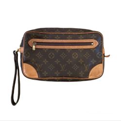 Louis Vuitton Marley Dragonne GM vintage monogram wristlet cosmetic bag