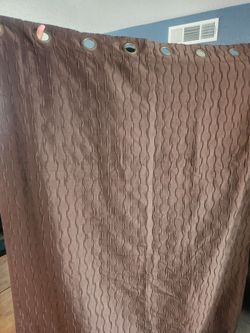 Brown Grommet Curtain Panel