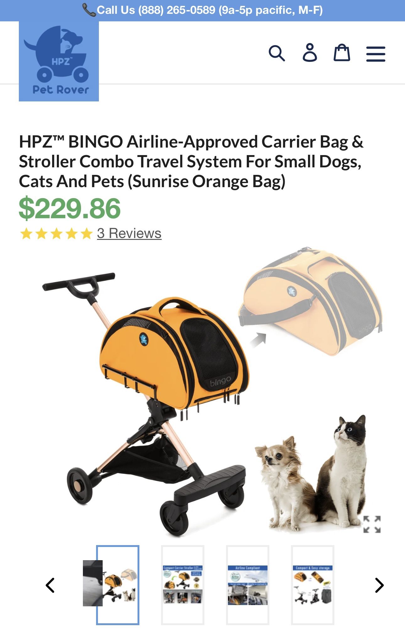 Complete Dog/Cat Travel/Carry/Stroller Professional Set
