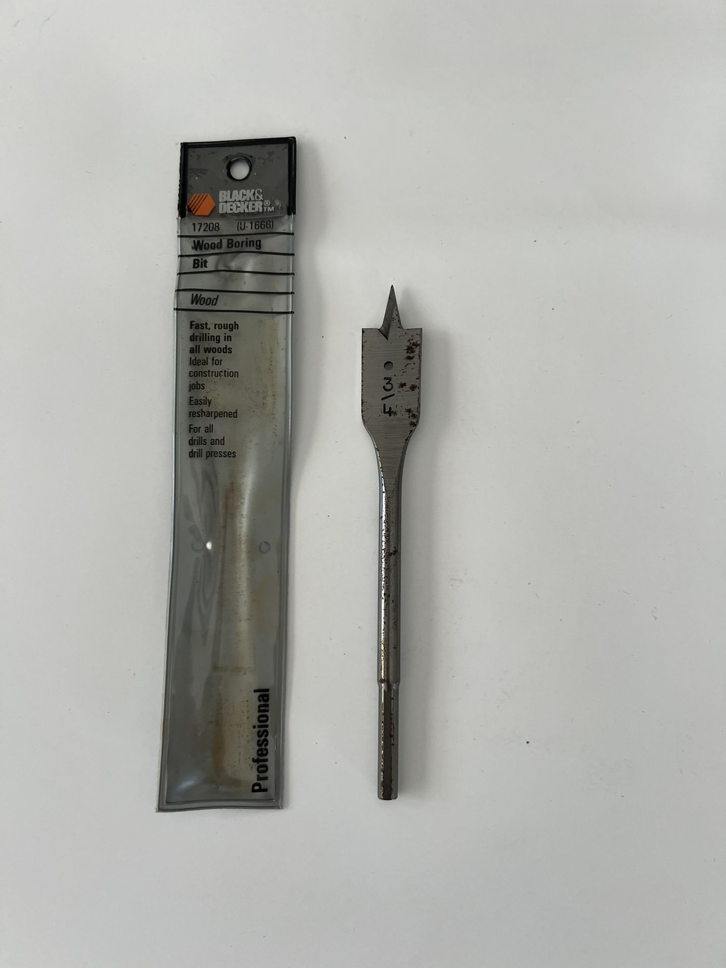 Black & Decker Professional 17208 Wood Boring Bit, 3/4" for Wood, USA