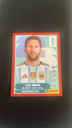 Red Messi Panini sticker