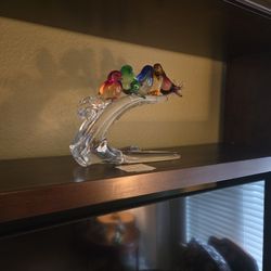 Murano Glass Birds On A Branch